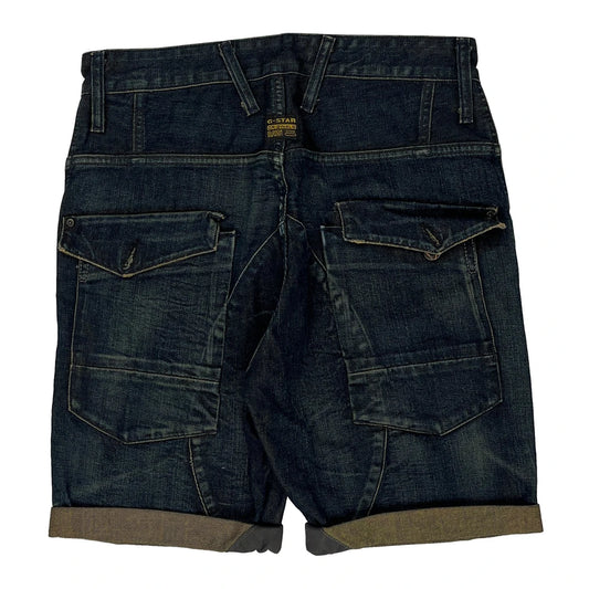 General 5620 Tapered G-Star Cargo Denim Shorts - 31W 9L Blue Cotton