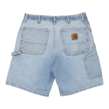 Vintage blue Paint Splattered Carhartt Denim Shorts - mens 33" waist