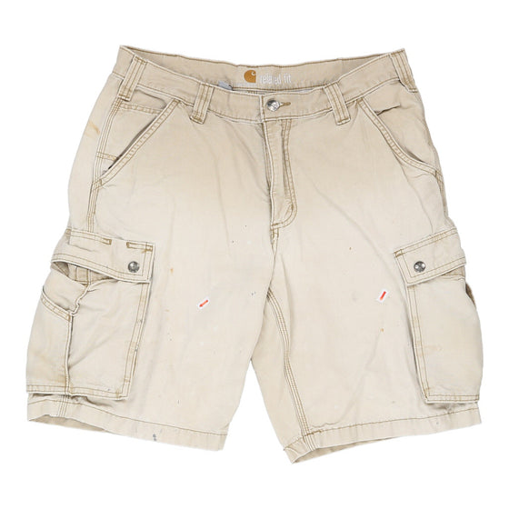 Vintage cream Lightly Worn Carhartt Cargo Shorts - mens 34" waist