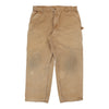 Heavily worn Carhartt Carpenter Trousers - 40W 30L Brown Cotton carpenter trousers Carhartt   