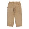 Heavily worn Carhartt Carpenter Trousers - 40W 30L Brown Cotton carpenter trousers Carhartt   