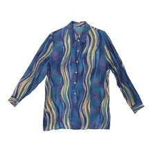  Unbranded Patterned Shirt - XL Blue Viscose Blend patterned shirt Unbranded   