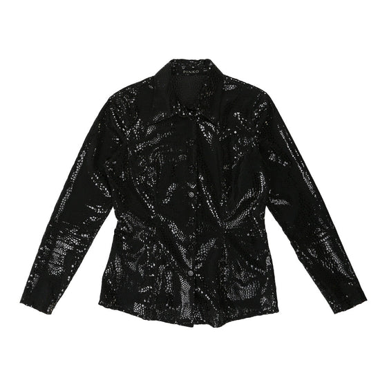 Pinko Patterned Shirt - Medium Black Polyester Blend patterned shirt Pinko   