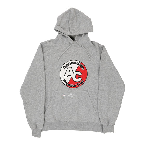 Annandale Premier Cup Adidas Hoodie - Small Grey Cotton Blend - Thrifted.com