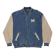 Michigan Wrangler Varsity Jacket - XL Blue Cotton varsity jacket Wrangler   