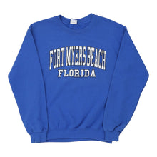  Vintage blue Fort Myers Beach Florida Gildan Sweatshirt - mens small