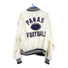 Vintage white Panas Football 'Barry' West Wind Bomber Jacket - mens large