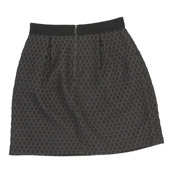 Camaieu Polka Dot Mini Skirt - 26W UK 6 Black Cotton Blend - Thrifted.com