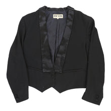  New York Cropped Blazer - XL Black Cotton Blend - Thrifted.com