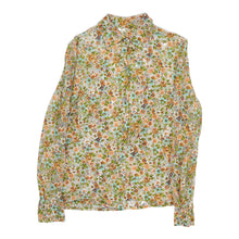  Unbranded Floral Patterned Shirt - Medium Green Viscose - Thrifted.com