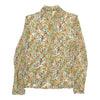 Unbranded Floral Patterned Shirt - Medium Green Viscose - Thrifted.com