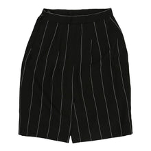  Unbranded Striped Mini Skirt - 24W UK 4 Black Cotton Blend - Thrifted.com