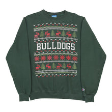 Bulldogs Champion Christmas Sweatshirt - Medium Green Cotton sweatshirt Champion   