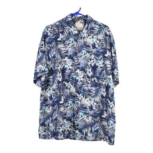  Vintage blue Tasso Elba Short Sleeve Shirt - mens x-large