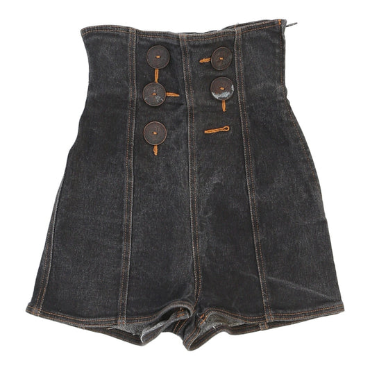 Age 5-6 Fendissime Denim Shorts - 22W 15L Black Cotton
