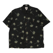 Vintage black Luau Hawaiian Shirt - mens large
