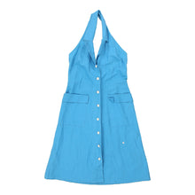  Vintage blue Unbranded Halterneck Dress - womens small