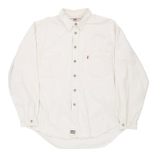  Vintage white Levis Denim Shirt - mens x-large