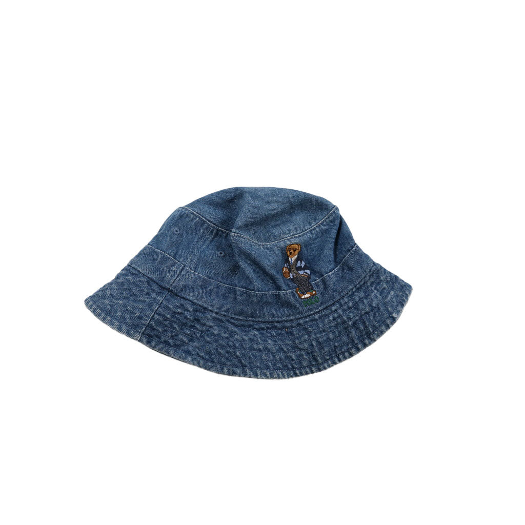 Polo Bear Ralph Lauren Embroidered Bucket Hat - No Size Blue Cotton ...