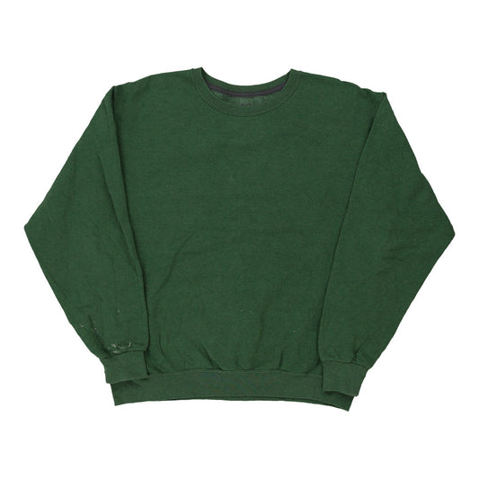 Vintage green Fruit Of The Loom Sweatshirt - mens large