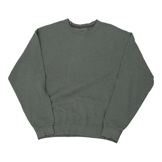 Vintage khaki Fruit Of The Loom Sweatshirt - mens large