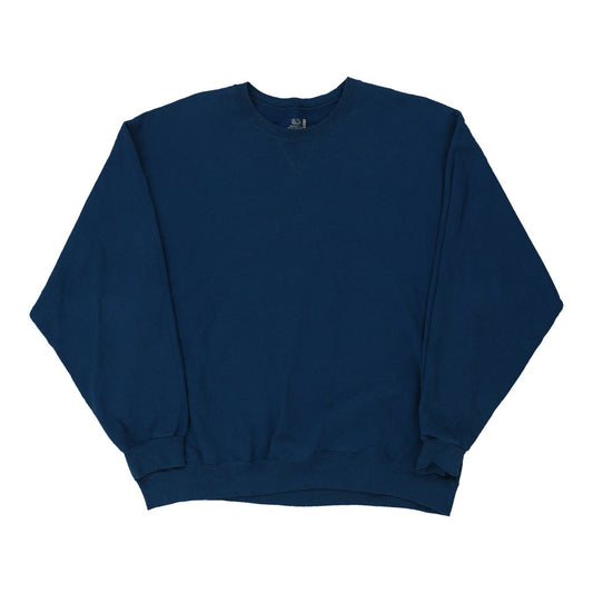 Vintage blue Fruit Of The Loom Sweatshirt - mens x-large