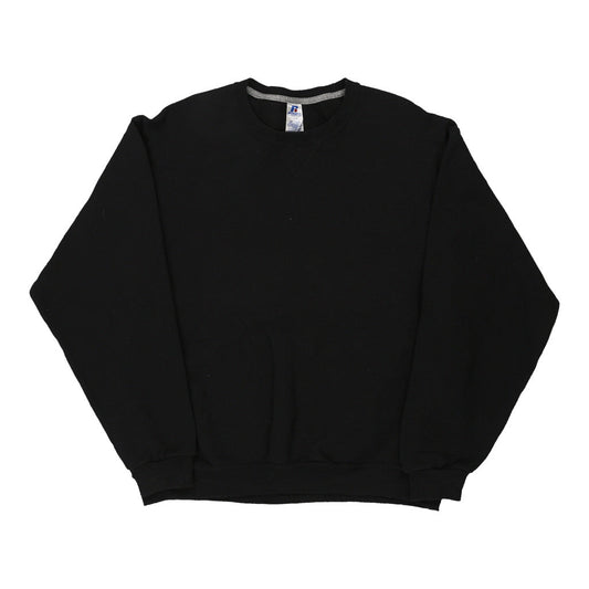 Vintage black Russell Athletic Sweatshirt - mens large