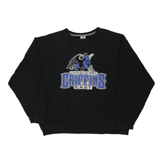 Vintage black Lincoln Way Griffins Russell Athletic Sweatshirt - mens x-large