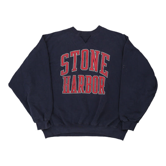 Vintage navy Stone Harbor Gear Sweatshirt - mens x-large