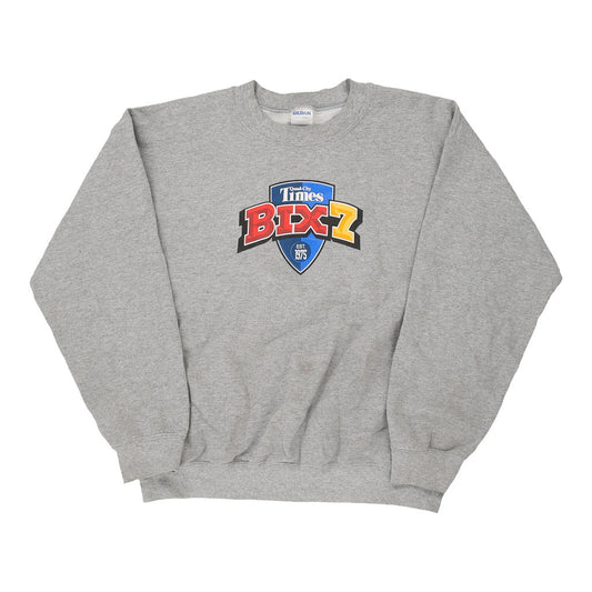 Vintage grey Bix 7 Gildan Sweatshirt - mens large