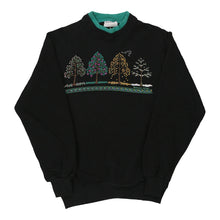  Vintage black Made in USA Morning Sun Sweatshirt - womens medium