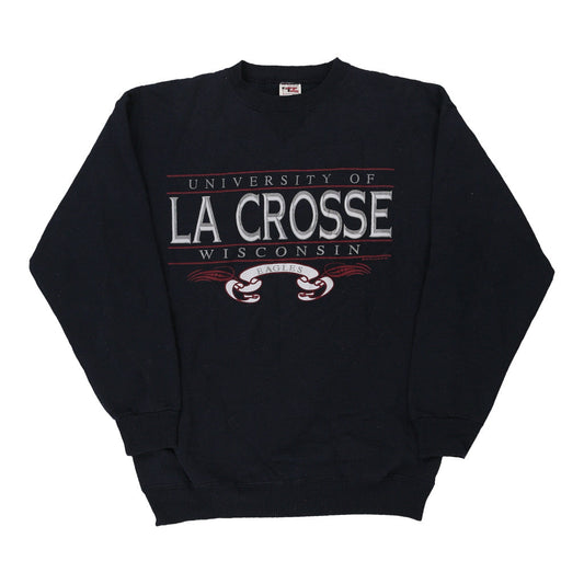 Vintage navy Made in USA University of Wisconsin La Crosse College House Sweatshirt - mens large