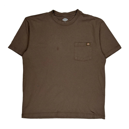 Dickies T-Shirt - Large Brown Cotton