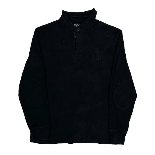 Polo By Ralph Lauren Long Sleeve Polo Shirt - Large Black Cotton