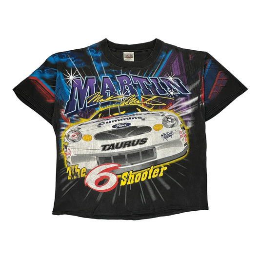 Vintage Mark Martin Tultex Nascar T-Shirt - XL Multicoloured Cotton