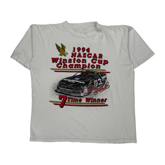 Winston Cup Champion Nascar T-Shirt - XL White Cotton