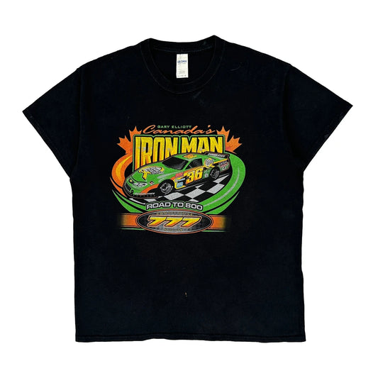 Iron Man Road To 800 Gildan Graphic T-Shirt - Large Black Cotton
