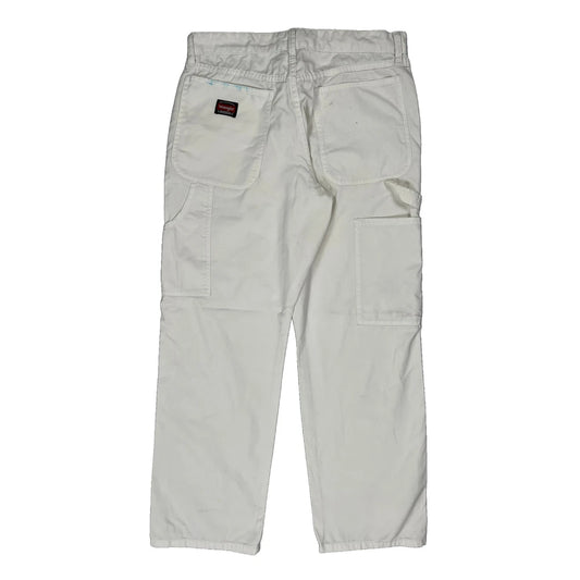 Wrangler Double Knee Carpenter Trousers - 32W 29L White Cotton