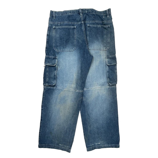 Unbranded Cargo Cargo Trousers - 38W 13L Blue Denim