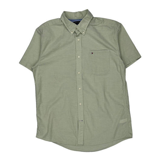 Tommy Hilfiger Short Sleeve Shirt - XL Green Cotton