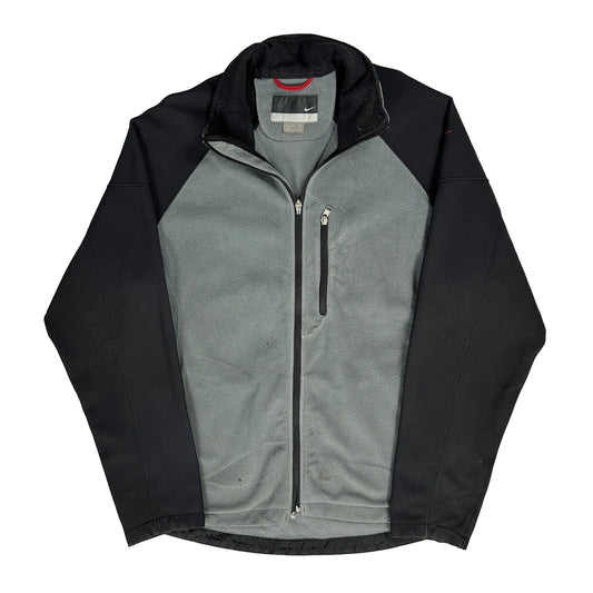 Nike Fleece Jacket - Large Grey Polyester