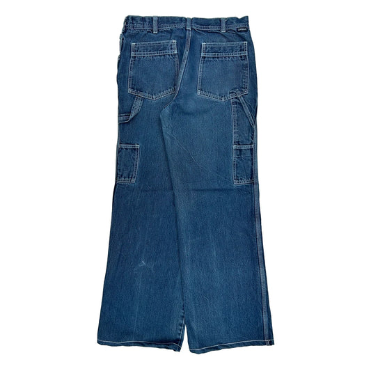 Levis Flared Carpenter Jeans - 30W UK 10 Blue Denim