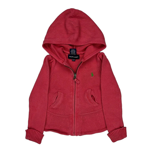 Vintage Age 2 Ralph Lauren Hoodie - 2XS Pink Cotton