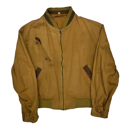 Unbranded Bomber Jacket - Medium Brown Cotton