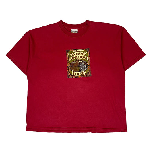 Vintage Disney Graphic T-Shirt - 2XL Red Cotton