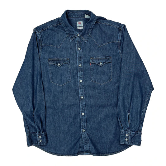 Vintage Levis Denim Shirt - XL Blue Denim