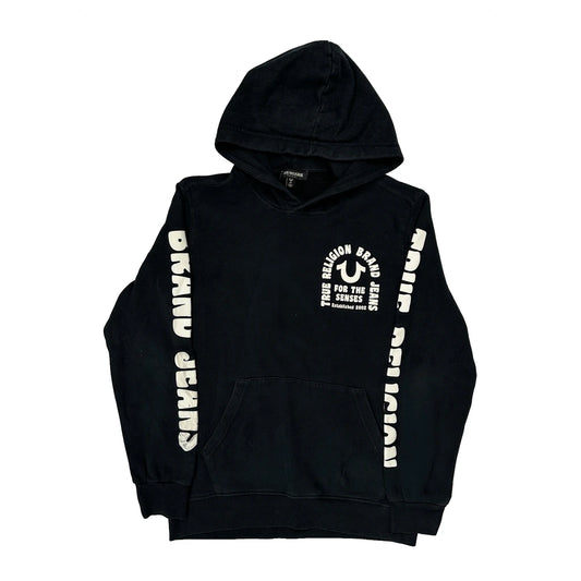 True Religion Graphic Hoodie - Small Black Cotton