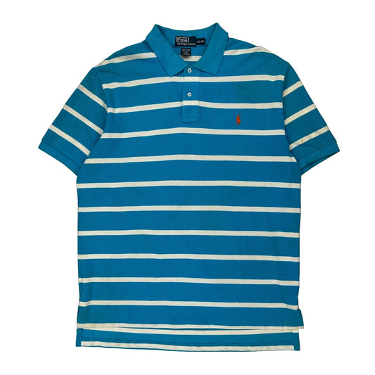 Polo By Ralph Lauren Striped Polo Shirt - XL Blue Cotton