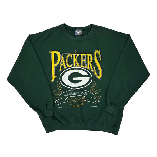 Vintage Packers Lee Sport Football Sweatshirt - XL Green Cotton
