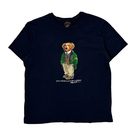 Polo Bear Polo By Ralph Lauren Graphic T-Shirt - Medium Navy Cotton